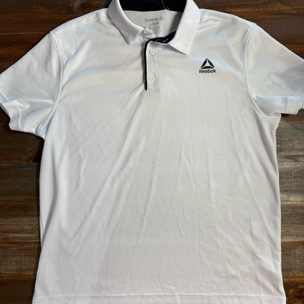 Reebok‎ Men's White Polo Shirt—EUC